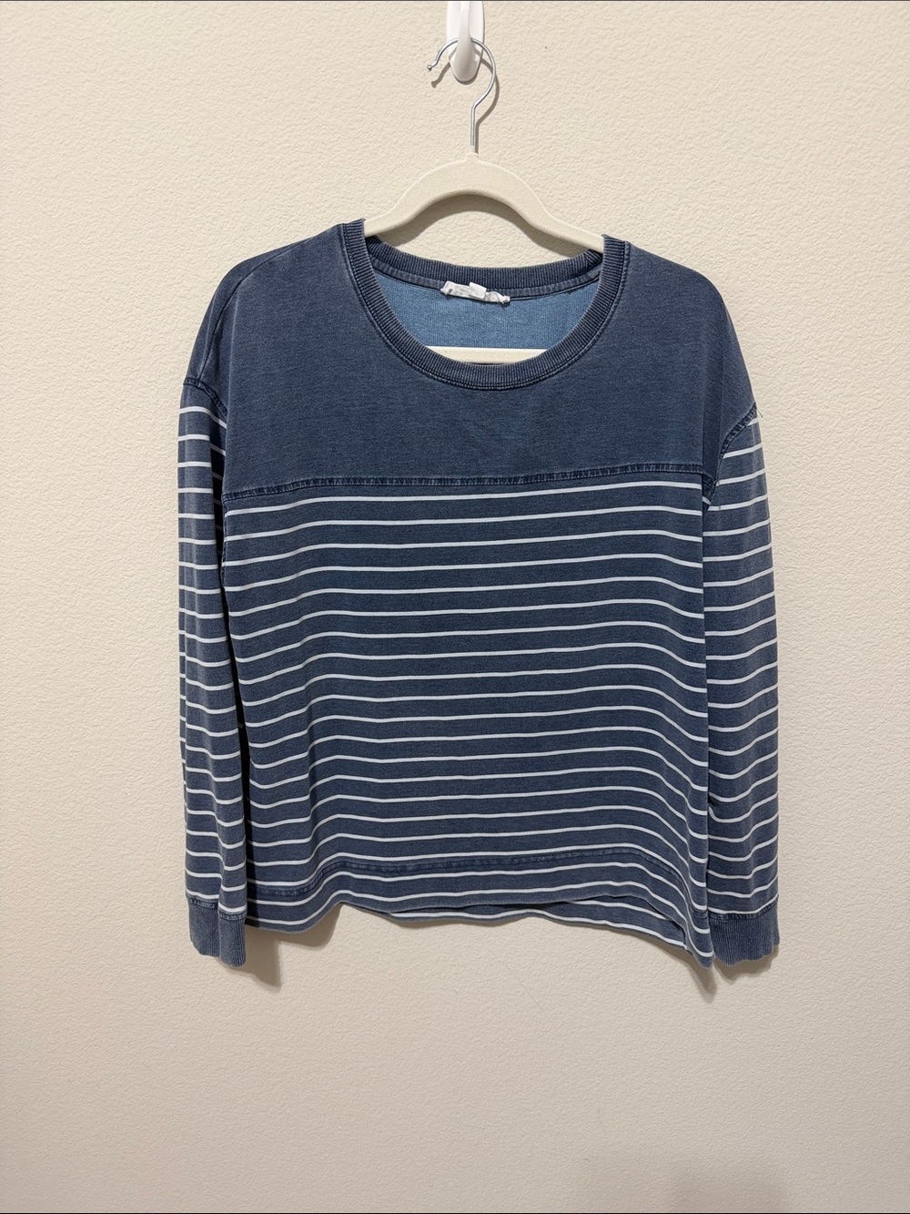 Jane and Delancey Navy and White Striped Long-Sleeve Tee